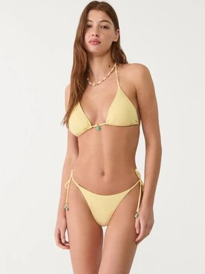 Stradivarius Figi brazylijskie od bikini z ceramicznymi zawieszkami  Żółty