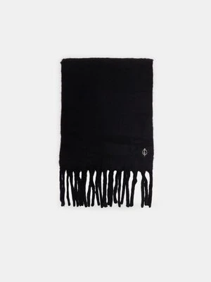 Stradivarius Gładki szalik podstawowy  Czarny