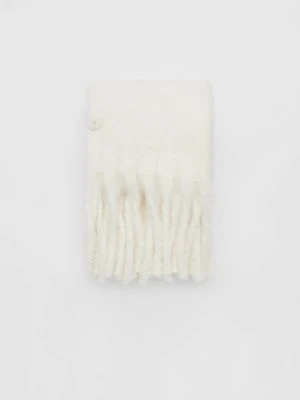 Stradivarius Gładki szalik podstawowy  Ecru