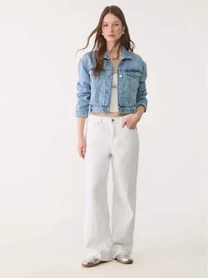 Stradivarius Jeansowa kurtka boxy fit  Jasnoniebieski