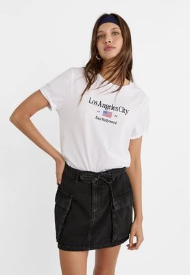 Stradivarius Jeansowa spódnica mini cargo  Czarny denim