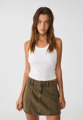 Stradivarius Jeansowa spódnica mini carpenter  Khaki