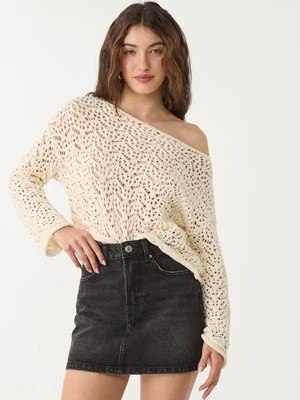 Stradivarius Jeansowa spódnica mini  CZARNY DENIM