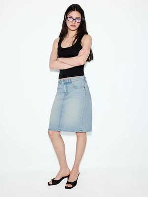 Stradivarius Jeansowa spódniczka mini  ŚREDNIOJASNY NIEBIESKI DENIM