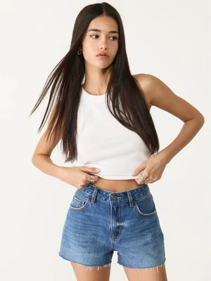 Stradivarius Jeansowe spodenki z niskim stanem  Jasnoniebieski