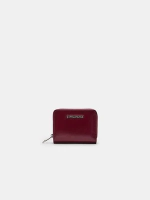 Stradivarius Jeansowy portfel z suwakiem  Burgundowy