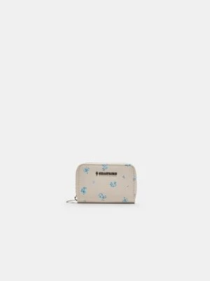 Stradivarius Jeansowy portfel z suwakiem  Ecru