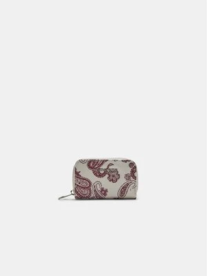 Stradivarius Jeansowy portfel z suwakiem  Pastelowy róż
