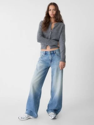 Stradivarius Jeansy baggy z niskim stanem  JASNONIEBIESKI DENIM
