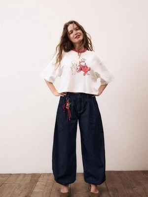 Stradivarius Jeansy balloon  WYBLAKŁY DENIM