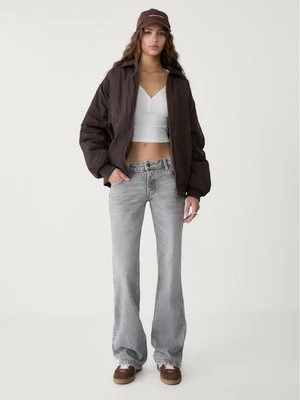 Stradivarius Jeansy low waist flare  Czarny sprany