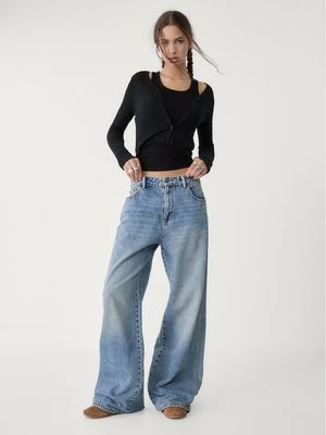 Stradivarius Jeansy o kroju baggy  Jasnoniebieski