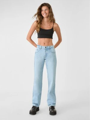 Stradivarius Jeansy o kroju straight fit  Denim