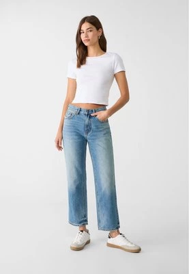 Stradivarius Jeansy o prostym kroju przed kostkę  Denim