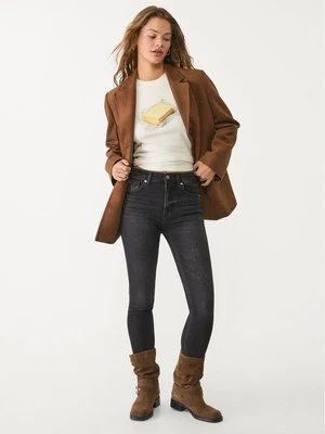 Zdjęcie produktu Stradivarius Jeansy skinny fit ze średnim stanem  CIEMNY CZARNY
