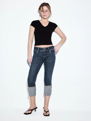 Stradivarius Jeansy slim z niskim stanem  ŚREDNI NIEBIESKI DENIM