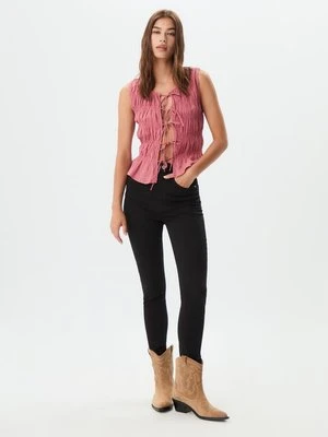 Stradivarius Jeansy z bardzo wysokim stanem  Czarny