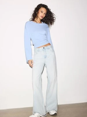 Stradivarius Jeansy z szerokimi nogawkami  JASNONIEBIESKI DENIM