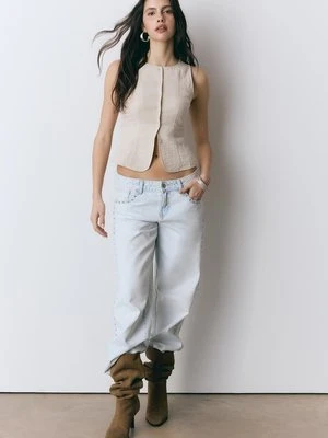 Stradivarius Kamizelka na guziki  Kamień