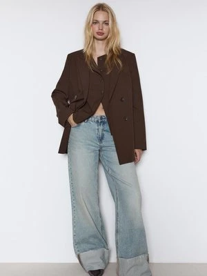 Stradivarius Kamizelka regularna na guziki  Brązowy