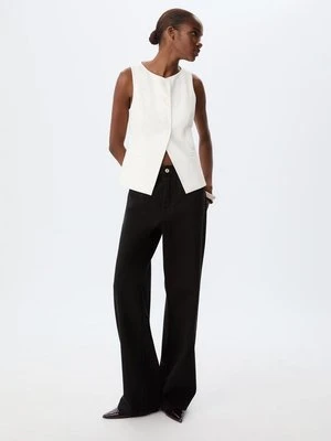 Stradivarius Kamizelka regularna z guzikami  Ecru