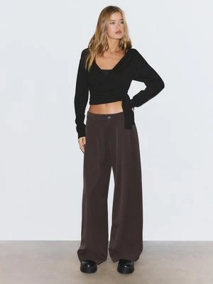 Stradivarius Kardigan kopertowy  Czarny