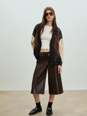 Zdjęcie produktu Stradivarius Kardigan z dzianiny w romby  Czarny