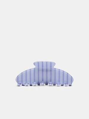 Stradivarius Klamra do włosów w paski  Niebieski