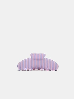 Stradivarius Klamra do włosów w paski  Pastelowy róż