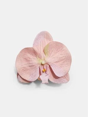 Stradivarius Klamra do włosów z orchideą  Różowy