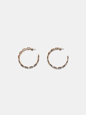 Stradivarius Kolczyk koło z efektem lustra Złoty