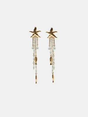 Stradivarius Kolczyki z gwiazdą i kaskadą  Niebieski