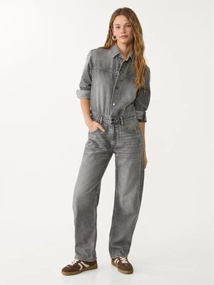 Stradivarius Kombinezon jeansowy  Czarny denim