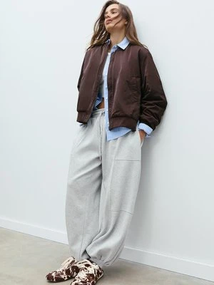 Stradivarius Kombinowana kurtka bomber  Fioletowy