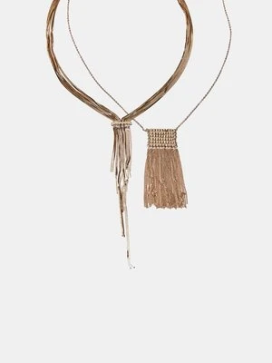 Stradivarius Komplet 2 długich naszyjników  Złoty