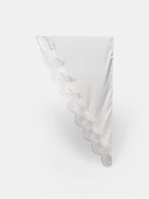 Stradivarius Koronkowe pareo  Ecru