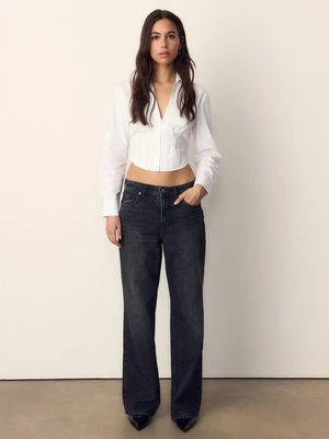 Stradivarius Koszula buduarowa z popeliny  Biały