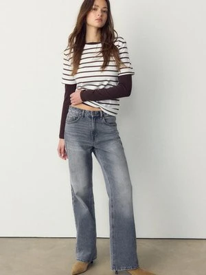 Stradivarius Koszulka basic regular fit heavy weight  Brązowy