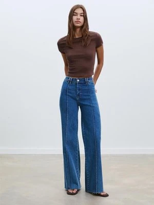 Stradivarius Koszulka basic slim fit  Brązowy