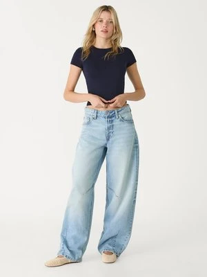 Stradivarius Koszulka basic slim fit  Morski