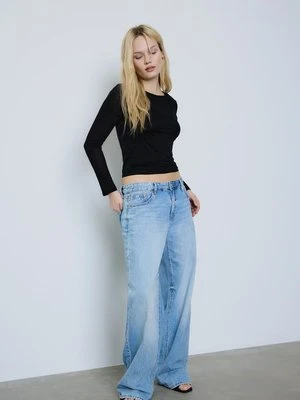 Stradivarius Koszulka ecocell z efektem podwójnej warstwy  Czarny