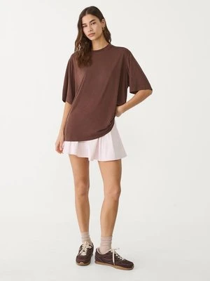 Stradivarius Koszulka oversize o miękkiej fakturze  Brązowy