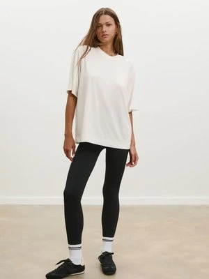 Stradivarius Koszulka oversize o miękkiej fakturze  Ecru