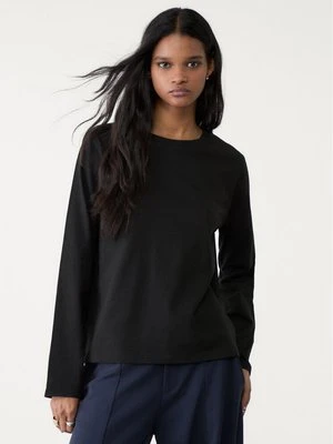 Stradivarius Koszulka oversize z długim rękawem  Czarny