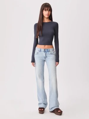 Stradivarius Koszulka poliamidowa z długim rękawem  Morski