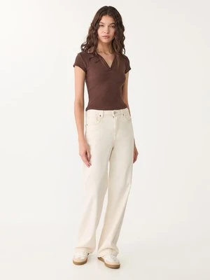 Stradivarius Koszulka polo basic  Brązowy