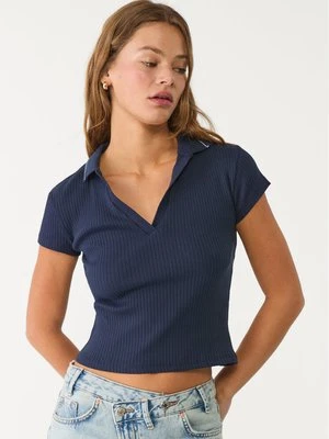 Stradivarius Koszulka polo basic  Morski