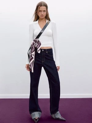 Stradivarius Koszulka polo bezszwowa  Ecru