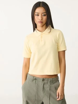 Stradivarius Koszulka polo z krótkim rękawem  Żółty pastelowy
