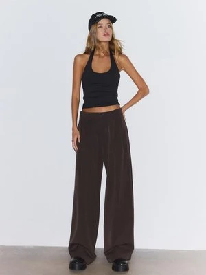 Stradivarius Koszulka z dekoltem halter  Czarny